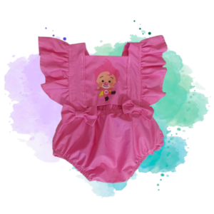 Ranita Bebé Rosa con Volados y Moños Plim Plim