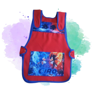Delantal Infantil Sonic Rojo