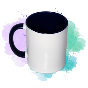 Taza Blanca con Interior y Asa de Color