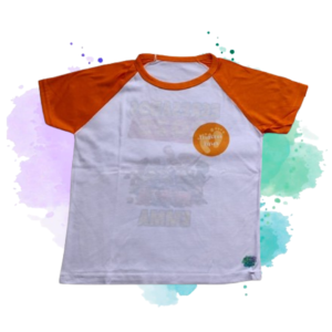 Remera Infantil Sublimada Estilo Deportivo Bicolor