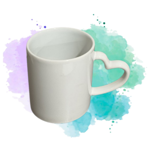 Taza Blanca con Asa Corazón