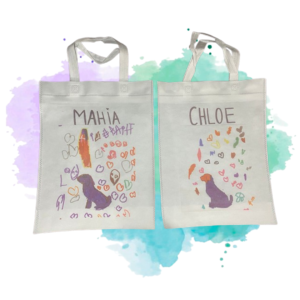 Bolsas Ecológicas Personalizadas Arte Infantil con Nombre