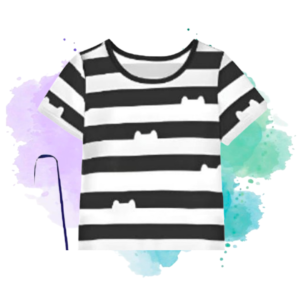 Remera Infantil Rayada Blanco & Negro